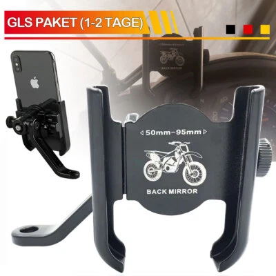 Motorrad Handyhalterung Handy Halterungen für Motorrad Roller Rückspiegel - Bild 1 von 4