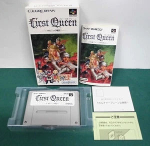 SNES -- FIRST QUEEN: Ornic Senki -- Boxed. Can save! Super famicom. JAPAN. 13921 - Picture 1 of 15