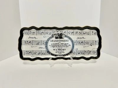 Formalities By Baum Grand Concert W.A. Mozart Tray Platter Music Notes 6"x15" - Image 1 of 4