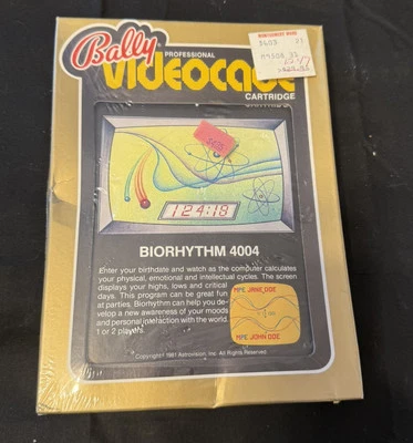 Bally Astrocade Videocade 4004 Biorhythm Game By Curt Rostenbach SEALED NEW RARE - Image 1 of 4