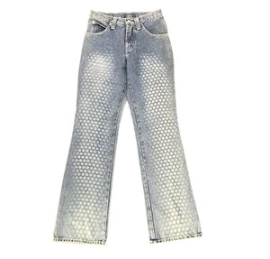 VINTAGE 1980s Denim Aaron Perez Mid Rise Boot Cut Jeans Vtg 80s Size 6 - Picture 1 of 10