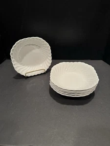 6 Vintage Johnson Bros Regency Snowhite Ironstone 7” Square Soup Bowls *Read* - Picture 1 of 15