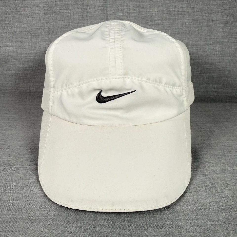Nike Featherlight 7 Panel FitDry Hat Women’s One Size 595511-100 White Gray - Image 1 of 4