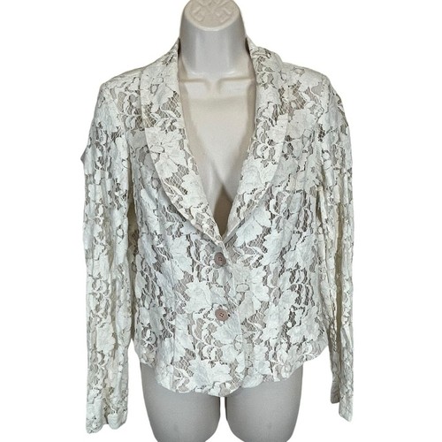 OFF WHITE Giacca blazer CAbi Off White Battenburg pizzo taglia 6 #249 civetta