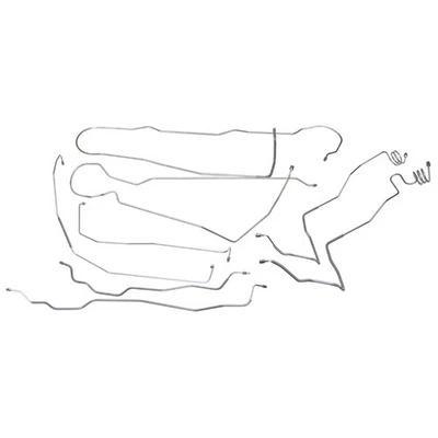 Kit completo de linha de freio cama curta potência 1973-80 Chevrolet GMC K10 K1500 OE aço - Imagem 1 de 4