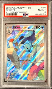 Pokémon White Flare En Dewott 2025 ilustración rara #106 casi nueva-como nueva PSA 8 - Imagen 1 de 6