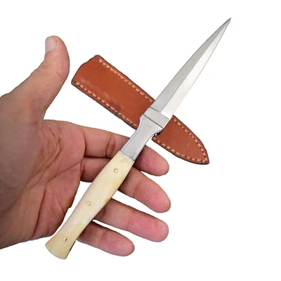 Handmade Fix Blade Double edge Dagger knife Boot Knives Hunting Tactical - Image 1 of 4