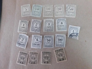 ROMANIA TAX DE PLATA STAMPS, VARIOUS ISSUES USED & UNUSED, HINGED - Picture 1 of 1