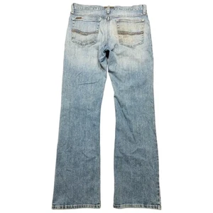 Jeans uomo Ariat M7 slim fit bootcut etichetta 34x32 blu cowboy western invecchiato - Foto 1 di 18
