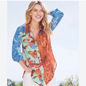 Soft Surroundings Hermosa Tunic Shirt NWT - Picture 1 of 8