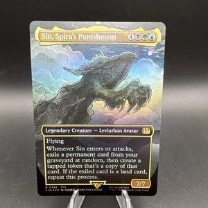 Sin, Spira's Punishment (Borderless) #348 (Foil) NM Final Fantasy FIN Magic MTG - Picture 1 of 2