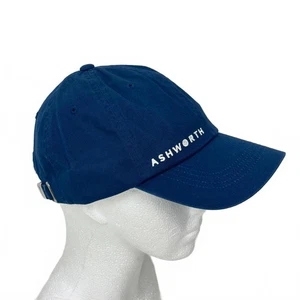 Cappello berretto Ashworth Golf blu ricamato a quadri sotto tesa - Foto 1 di 9