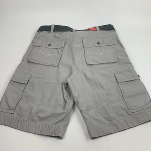 Levi's Squad Cargo Utility Shorts Relaxed Fit Belted Gray Pockets Long New  38 - Picture 1 of 14