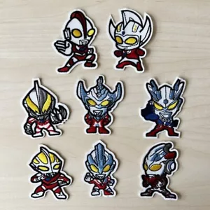 LOT of 8 pcs Ultraman Stick-On Patch Cartoon embroidered applique - Picture 1 of 1