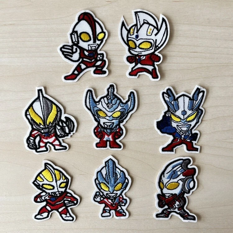 LOT of 8 pcs Ultraman Stick-On Patch Cartoon embroidered applique - Image 1 of 1