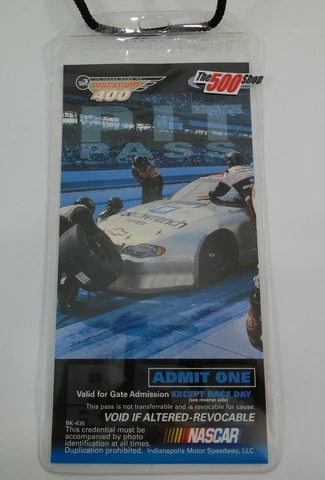2003 Brickyard 400 Pit Pass Credential Ticket Holder Indianapolis Motor Speedway Cover
