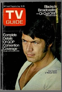 Aug 1972 TV GUIDE MAGAZINE / NO Mailing Label   Chad Everett /  Medical Center - Picture 1 of 1