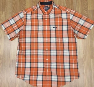 CAMISA DE COLECCIÓN CHAPS RALPH LAUREN ABOTONADA ALGODÓN NARANJA CUADROS MEDIANA, M - Imagen 1 de 3