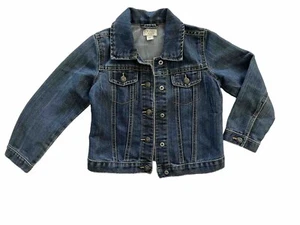 Children’s Place Personalized Patch Denim Jacket Girls Size 5T Blue - Picture 1 of 5