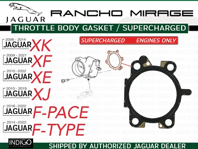 Junta de cuerpo de acelerador tipo F 14-17 JAGUAR OEM C2Z28265 Foto 1 de 3