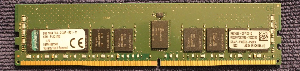 Kingston 8GB ECC Registered DDR4 2133 - Image 1 of 1