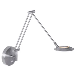 Wandlampe Wandleuchte Leselampe verstellbar LED Schlafzimmerlampe silber L 53 cm - Bild 1 von 12