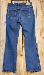 Girl's Levi's 515 Stretch Waist Bootcut Denim Blue Jeans size 16 Short 30x30.5 - Picture 1 of 5