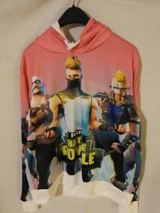 Women's Fortnite Battle Royale Full Graphic Pink Hoodie Size XL - Picture 1 of 7