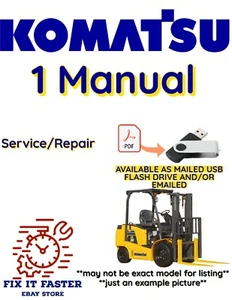 KOMATSU FB10EX-7 SERVICIO DE MONTACARGAS TALLER DE REPARACIÓN MANUAL PDF USB - Imagen 1 de 2