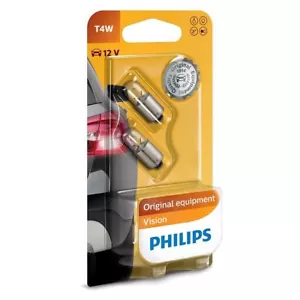 PHILIPS Vision T4W Rear position / parking light 12V 4W BA9s 2 bulbs - Picture 1 of 1
