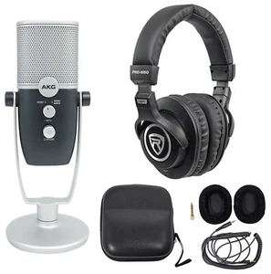 AKG ARA C22-USB Condenser Microphone+Headphones For Recording/Podcast/Gamer - Picture 1 of 12