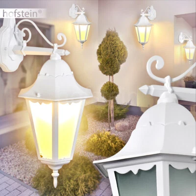 klassische Außen Wand Lampen Laterne Veranda Terrassen weiß Garten Hof Leuchten - Bild 1 von 2