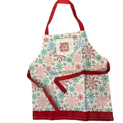 New Baking Spirits Bright Christmas Apron, Baking Spirits Bright Gift Small - Image 1 of 3