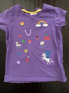 Camiseta Hanna Andersson Niñas Gráfica Púrpura Cuello Redondo Estrellas Arco Iris 120cm 6-7 - Imagen 1 de 3