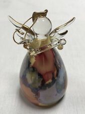 Vintage Russ Berrie Angels of Love 4" Glass Ornament - Angel Playing Flute
