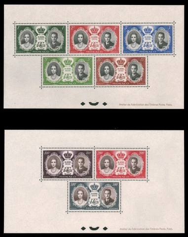 Monaco #YTBF5-YTBF6 MNH S/S CV€640.00 Grace Kelly Rainier III [366-370 C46-C48] Cover