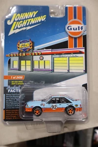 JOHNNY LIGHTNING 2018 CS CUSTOMS & JCAR DIECAST EXCL. GULF 1992 FORD MUSTANG GT - Picture 1 of 2