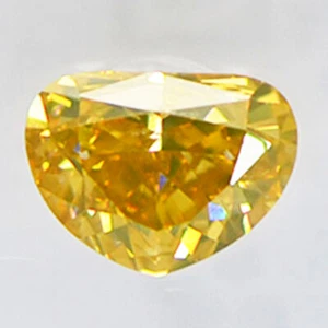 Heart Cut Diamond Fancy Brown Yellow Color Loose 0.45 Carat VS2 IGI Certified - Picture 1 of 6