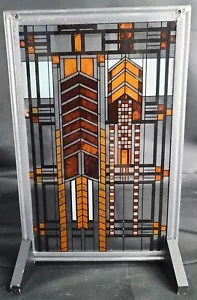 Frank Lloyd Wright Foundation Autumn Sumac Stained Art Glass Suncatcher 11.25" T - Picture 1 of 3