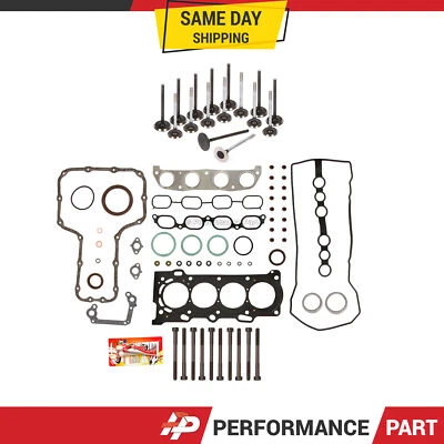 Juego completo de juntas válvulas de escape de admisión para Toyota Chevrolet 98-05 1,8 L DOHC 1ZZFE Foto 1 de 4