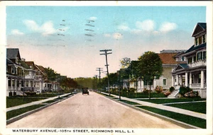 LONG ISLAND, NEW YORK - RICHMOND HILL - WATERBURY AVENUE - POSTKARTE 1921 - Bild 1 von 2