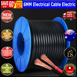 6MM Electrical Cable Electric Twin Core Extension Wire 60M Car 450V 2 Sheath - Picture 1 of 10