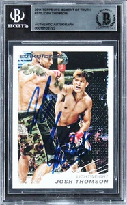 Josh Thomson Authentic Signed 2011 Topps UFC Moment of Truth #172 Card BAS Slab - Picture 1 of 2