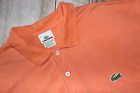 Herren Lacoste kurzärmlig orange Poloshirt Top Größe 2XL