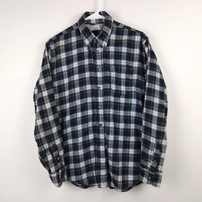 Vintage Viyella Shirt Mens Large Green Blue Leine Plaid Wool Button Down Irish - Image 1 of 4