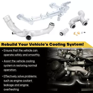 Upgraded Aluminum Coolant System Water Pipe Kit For Jaguar Land Rover 3.0L V6 - Foto 1 di 14