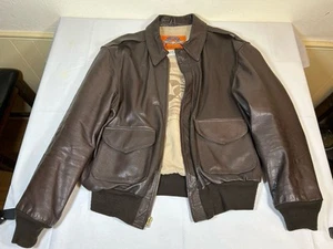 Chaqueta de bombardero de cuero de cabra vintage Cooper U.S. Air Force A-2 para hombre 40L EE. UU. - Imagen 1 de 5