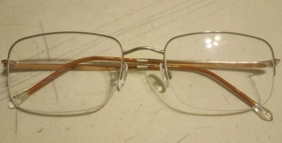  Stetson 9002 Zyloware 234 Gold & Brown Clear Semi-Rimless Eyeglasses Frames - Image 1 of 4