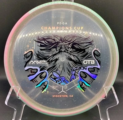 MVP Axiom Particle Glow Proton Hex – Swirly Gem OTB Champions Cup Open Disc Golf - Image 1 of 4