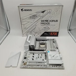 GIGABYTE X870E AORUS PRO ICE AMD AM5 LGA 1718 Motherboard, ATX -NOT WORKING- - Afbeelding 1 van 7